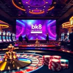 Enjoy seamless bk8 login access in this vibrant casino scene filled with excitement.