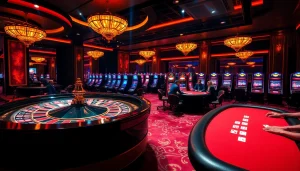 Mu88 Casino setting with roulette wheel and vibrant chip action